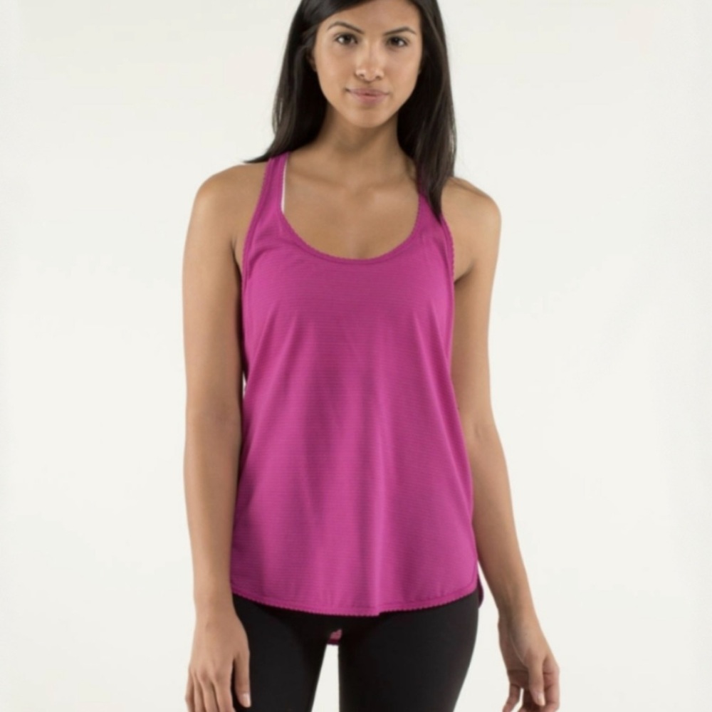 Lululemon 105 F Singlet Tank Top / Size 8 / Berry Pink